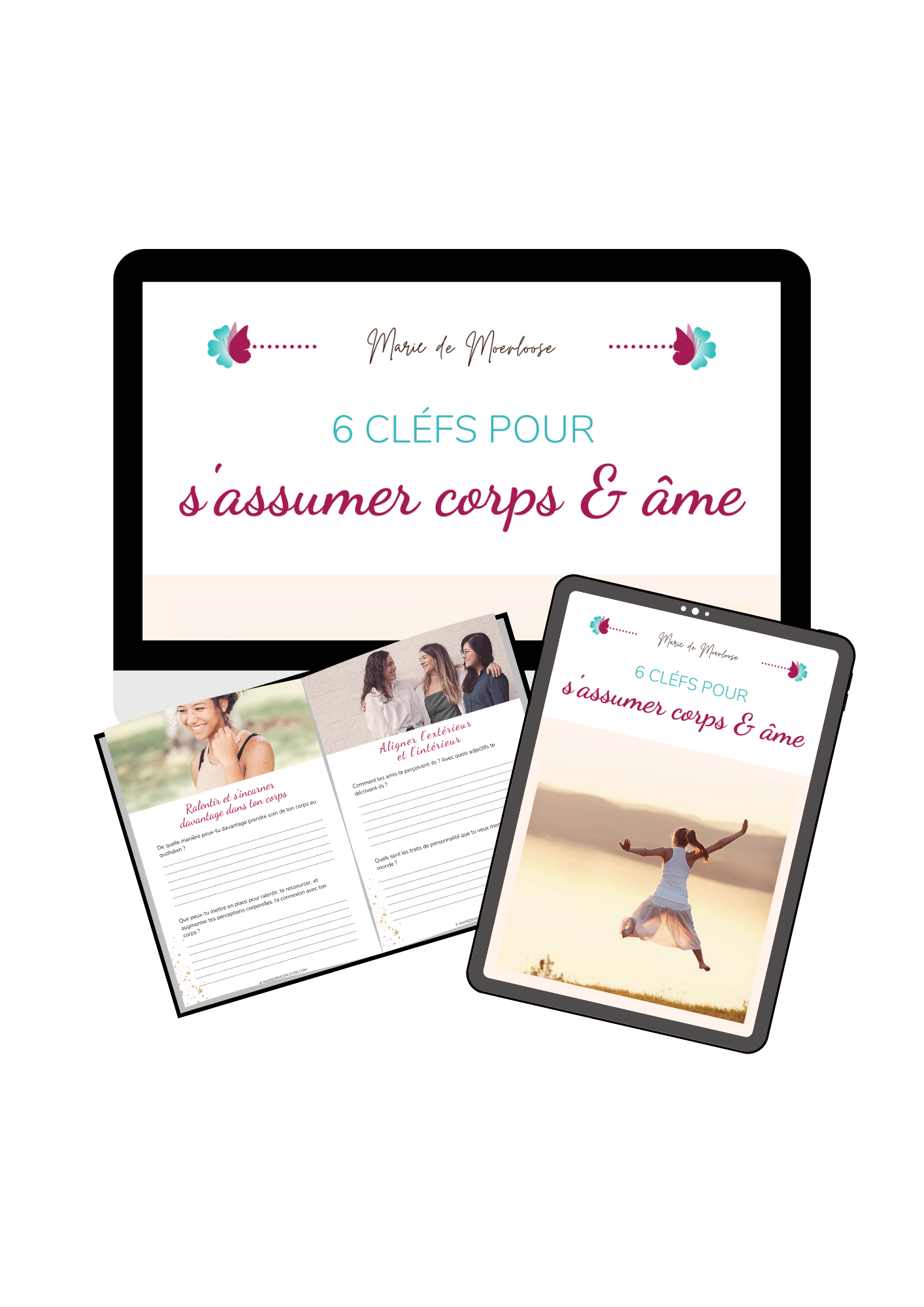 Image de promotion avec le contenu du guide - 6 clefs pour s'assumer corps et âme